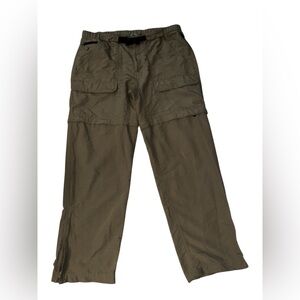 The North Face Convertible Hiking Pants Olive Elastic Waist Gorpcore Outdoor